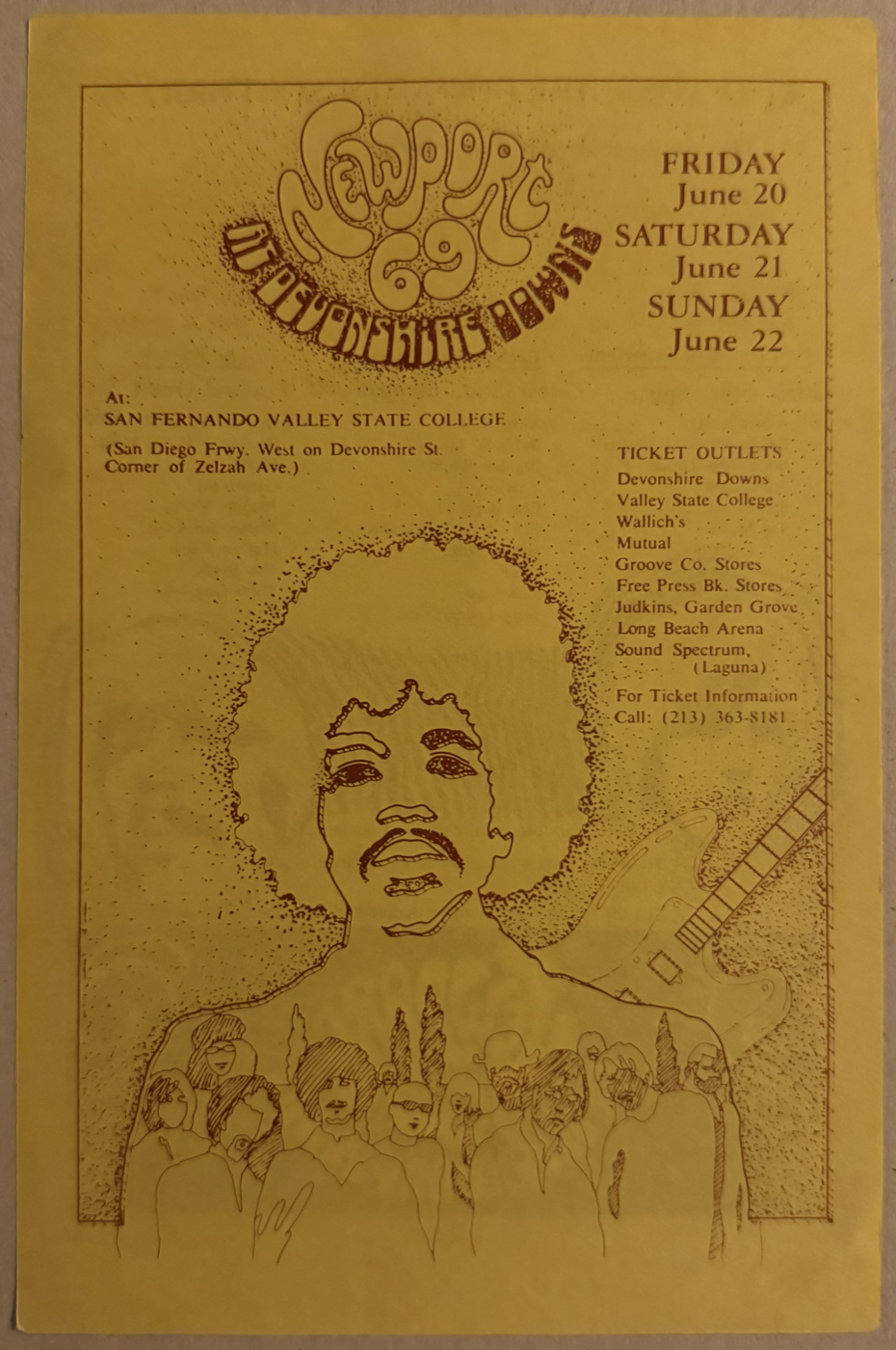Newport '69 two-sided handbill — front.